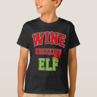 Wine Drinking Elf Christmas Family Matching Group 