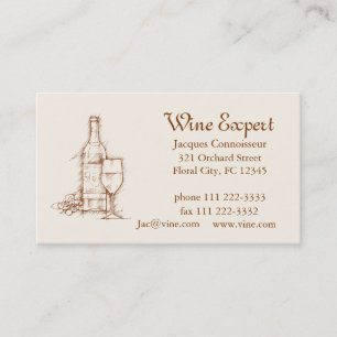 Wine Expert Business Card