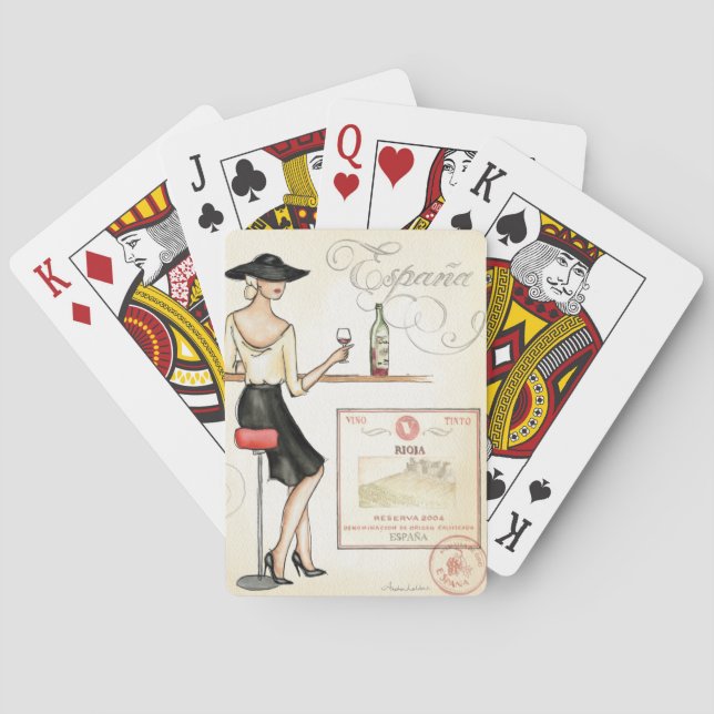 Wine Fashionista Playing Cards (Back)