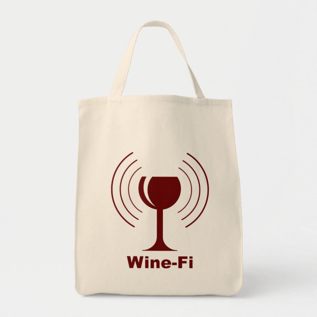 Wine-Fi Humour Tote Bag (Front)