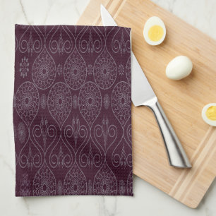 Wine fibrous textile octopus seeds patterned kitchen towel