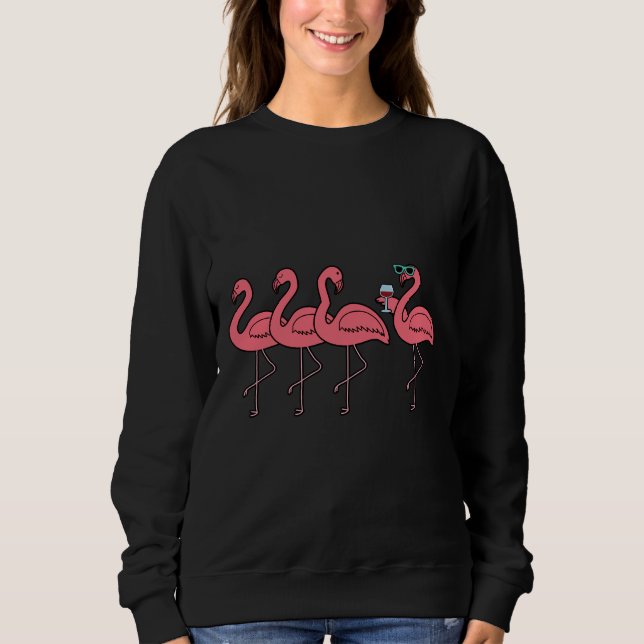 Wine Flamingo Group Sweatshirt (Front)