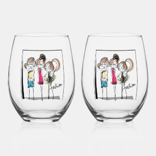 Wine Flies When You’re Having Fun Wine Glass Set