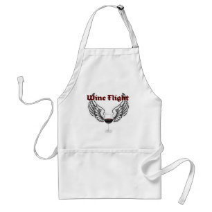 WINE FLIGHT WINGS AND RED WINE PRINT STANDARD APRON
