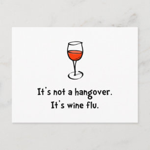 Wine Flu Postcard