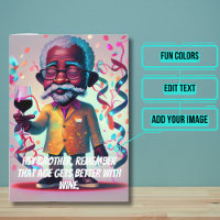 Wine Gets Better With Age Afro Brother Birthday