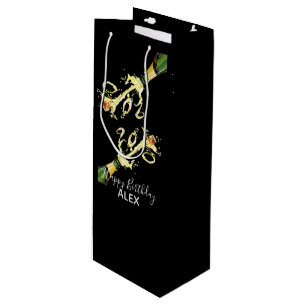 Wine Gift Bag-Champagne Splash-Happy Birthday Wine Gift Bag
