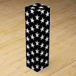 Wine Gift Box<br><div class="desc">Wine gift box shown in a black and white stars print.</div>