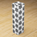 Wine Gift Box-Christmas Snowflakes Wine Box<br><div class="desc">This wine gift box is shown in a festive Christmas holiday black and white snowflakes print.
Customize this box or buy as is.</div>