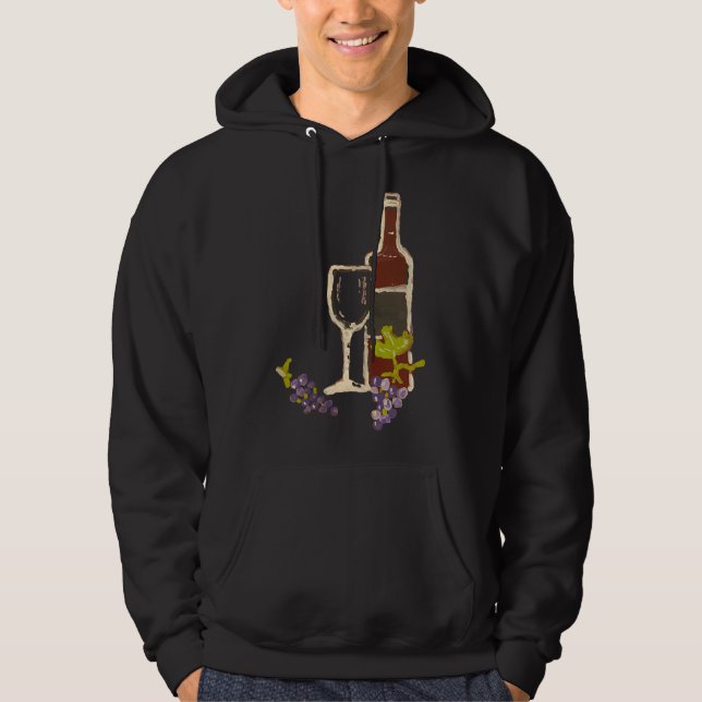Wine Glass  7 Hoodie (Front)