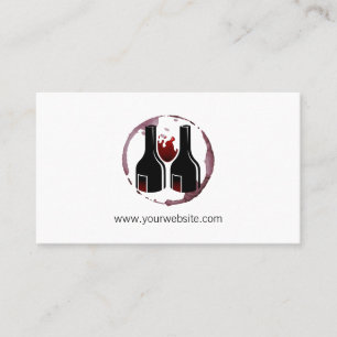 Wine Glass and Bottles Wine Stain Appointment Card
