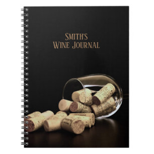 Wine Glass and Corks/Personalized Wine Journal