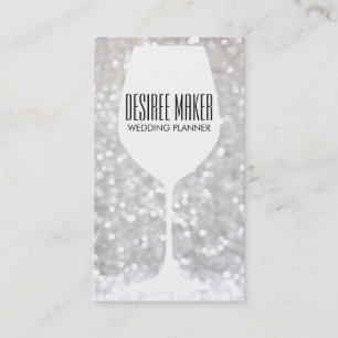Wine Glass   Bokeh Business Card