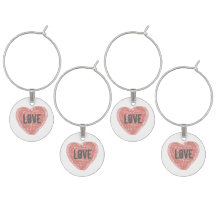 Wine Glass Charms - Love Heart