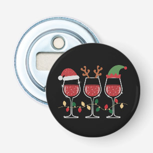 Wine Glass Christmas Lights Xmas Holiday Drinking Bottle Opener