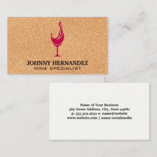 Wine Glass Corks Business Card