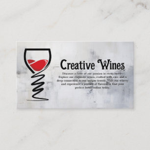 Wine Glass Creative Illustrative Logo  Business Card
