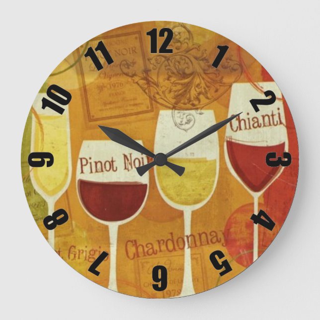 Wine Glass Customized Designer Clock (Front)