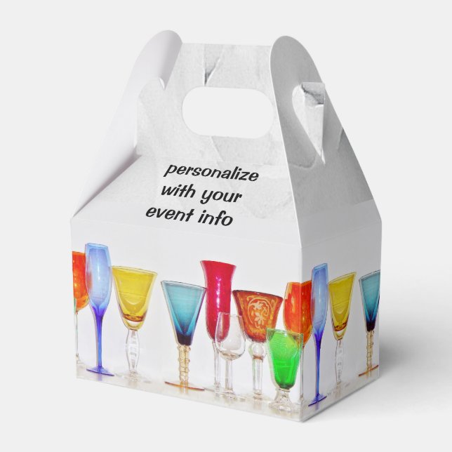 Wine Glass Favor Box (Front Side)