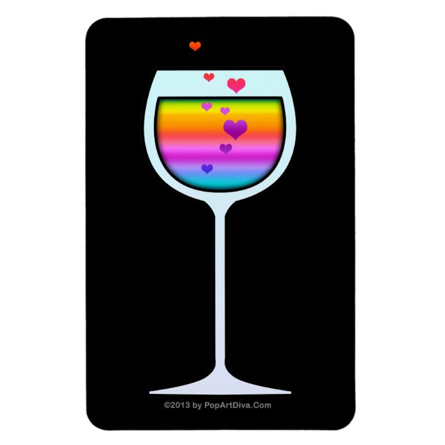 WINE GLASS FLEXIBLE MAGNET (Vertical)