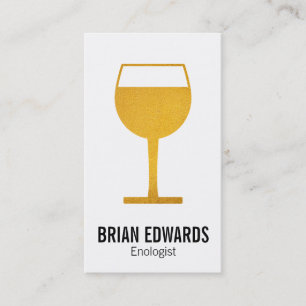 Wine Glass   Full (yellow) Business Card