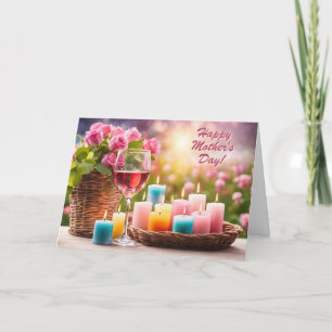 Wine Glass Happy Mothers Day Cheers Holiday Card