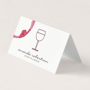 Wine Glass Icon Wine Stain Business Card