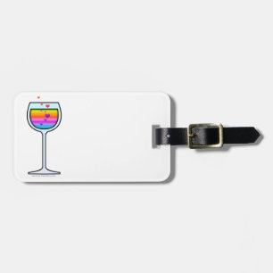 WINE GLASS LUGGAGE TAGS