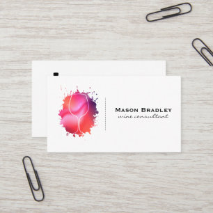 Wine Glass Modern Logo Business Card