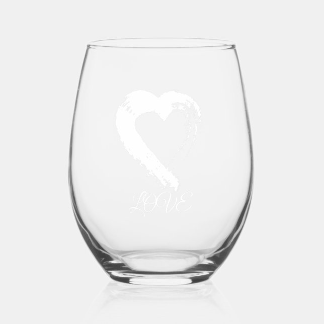 Wine Glass Moon Heart  (Front)