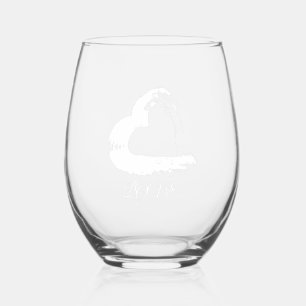 Wine Glass Moon Heart