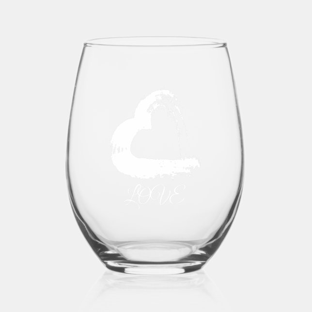 Wine Glass Moon Heart  (Front)