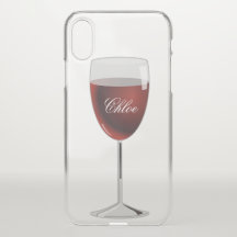 Wine Glass Name Clear iPhoneX Case