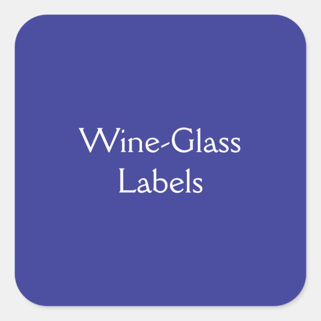 Wine-Glass Names Square Sticker (Front)