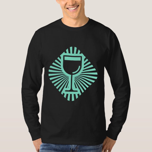 Wine Glass Of Wine T-Shirt (Front)