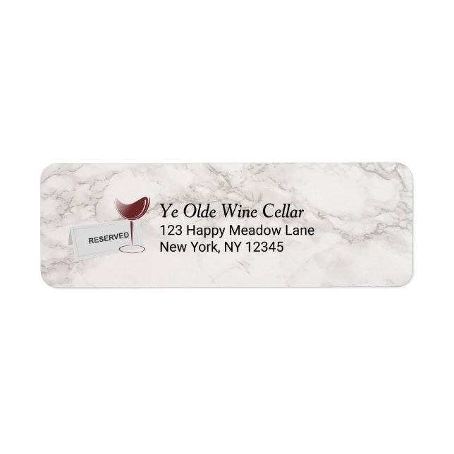 Wine Glass on Faux Marble Texture (Front)