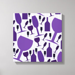 Wine glass pattern canvas print