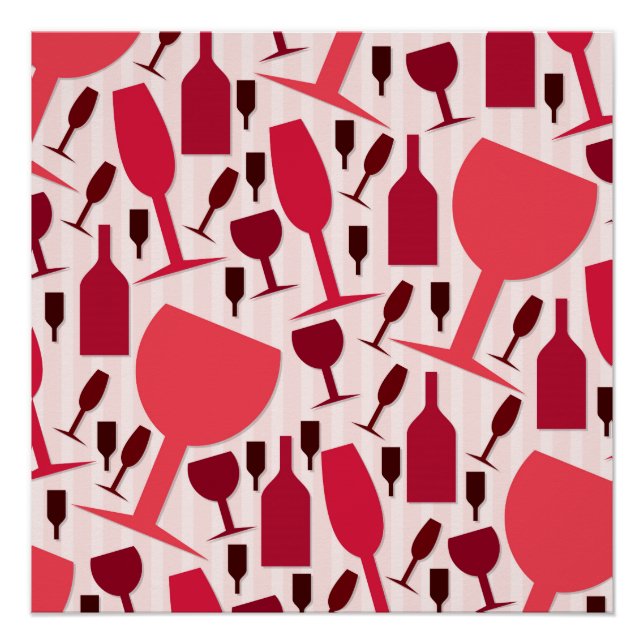 Wine glass pattern poster (Front)