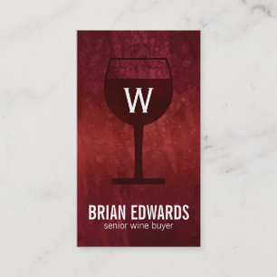 Wine Glass / Red 2   Full (Artistic Red) Business Card