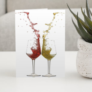 Wine Glass Splash Card