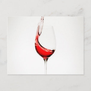 wine glass splash postcard