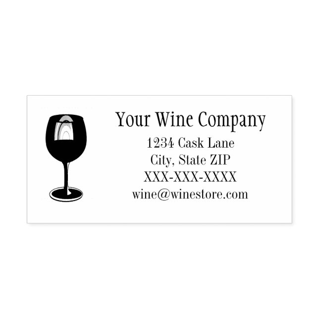 Wine Glass Store Custom Stamp (Imprint)