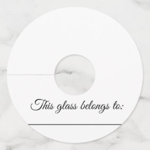 Wine Glass Tags Identifier Marker Paper Customize