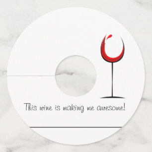 Wine Glass Tags Identifier Marker Paper Funny
