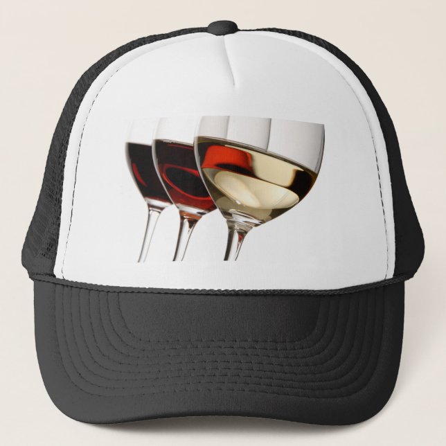 Wine Glass Trucker Hat (Front)