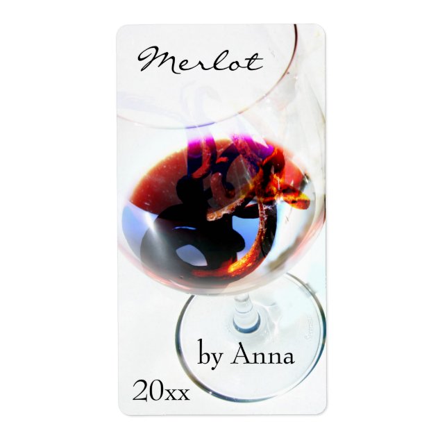 Wine glass with grape tendril (Front)
