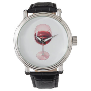 Wine Glass with Red Lips Cocktail Napkins Watch