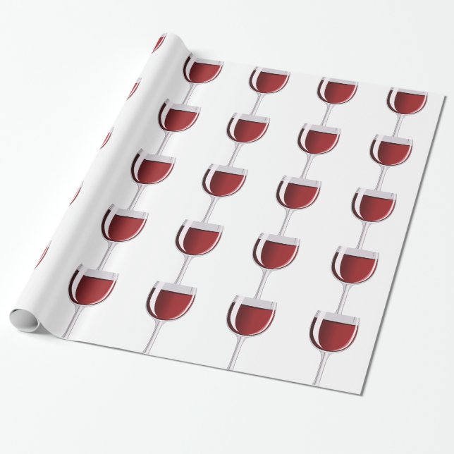 Wine Glass Wrapping Paper (Unrolled)