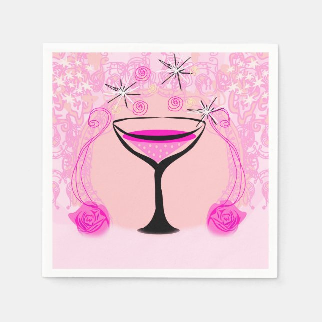 wine glasses pattern Napkin (Front)