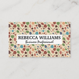 Wine Glasses Pattern Winery Business Card